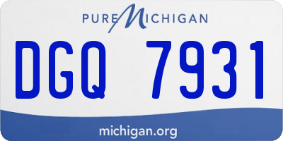 MI license plate DGQ7931