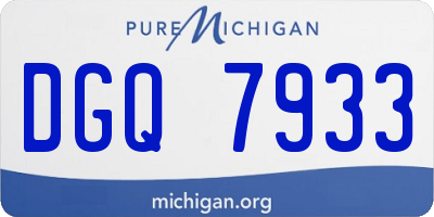 MI license plate DGQ7933