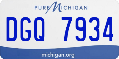 MI license plate DGQ7934