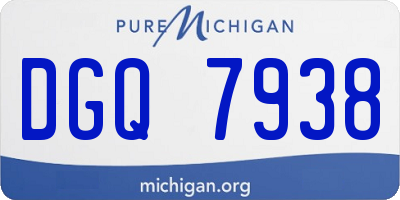 MI license plate DGQ7938
