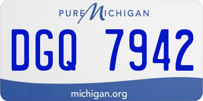MI license plate DGQ7942
