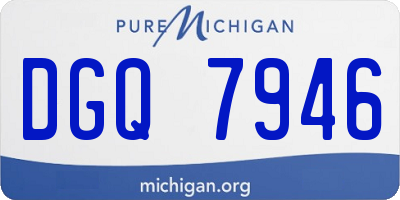 MI license plate DGQ7946