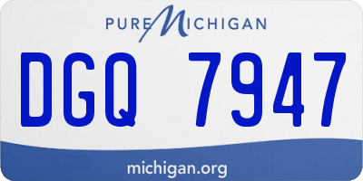 MI license plate DGQ7947