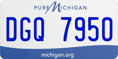 MI license plate DGQ7950