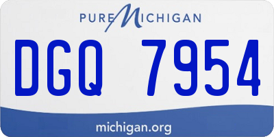 MI license plate DGQ7954