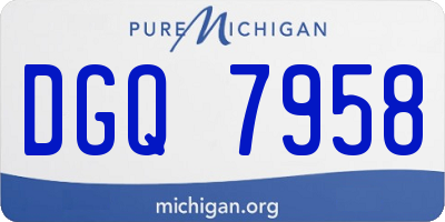 MI license plate DGQ7958