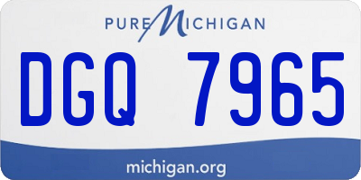 MI license plate DGQ7965