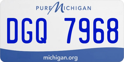MI license plate DGQ7968
