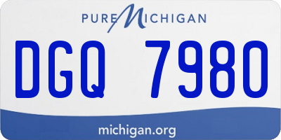 MI license plate DGQ7980