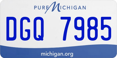 MI license plate DGQ7985