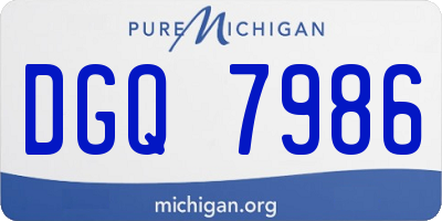MI license plate DGQ7986