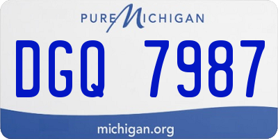 MI license plate DGQ7987