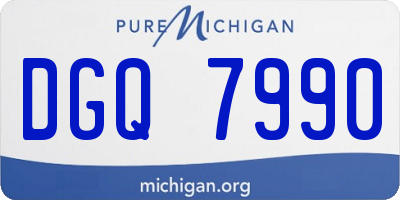 MI license plate DGQ7990