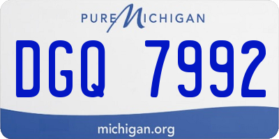 MI license plate DGQ7992
