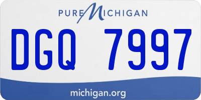 MI license plate DGQ7997