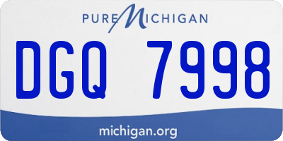 MI license plate DGQ7998