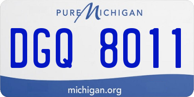 MI license plate DGQ8011