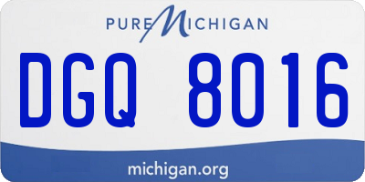 MI license plate DGQ8016