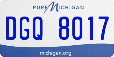 MI license plate DGQ8017