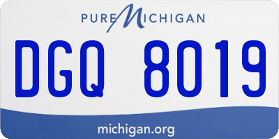 MI license plate DGQ8019
