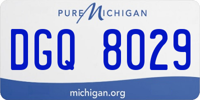 MI license plate DGQ8029