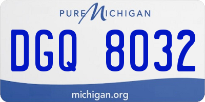 MI license plate DGQ8032