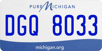MI license plate DGQ8033
