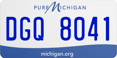 MI license plate DGQ8041