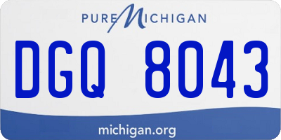 MI license plate DGQ8043
