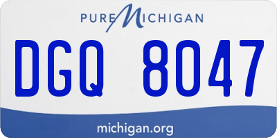 MI license plate DGQ8047