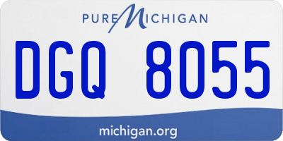 MI license plate DGQ8055
