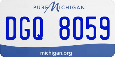 MI license plate DGQ8059
