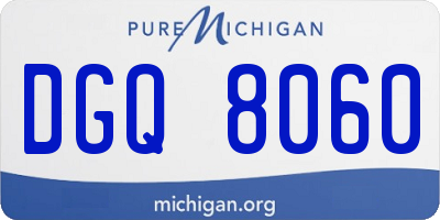 MI license plate DGQ8060