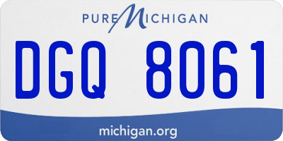 MI license plate DGQ8061