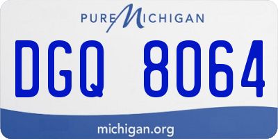 MI license plate DGQ8064