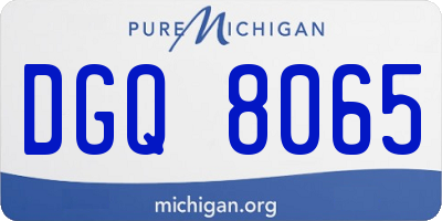 MI license plate DGQ8065