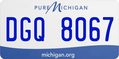 MI license plate DGQ8067