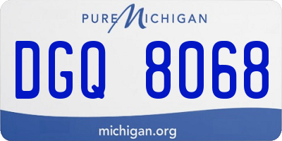 MI license plate DGQ8068
