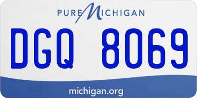 MI license plate DGQ8069