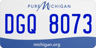 MI license plate DGQ8073