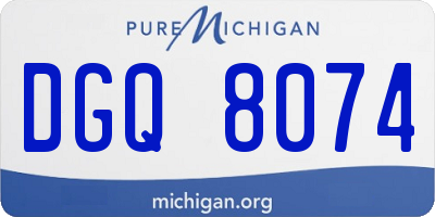 MI license plate DGQ8074