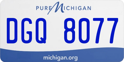 MI license plate DGQ8077