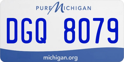 MI license plate DGQ8079
