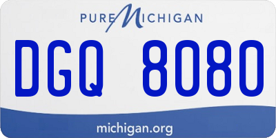 MI license plate DGQ8080