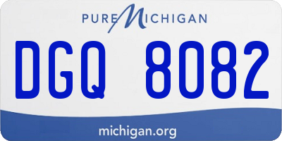 MI license plate DGQ8082