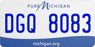 MI license plate DGQ8083