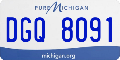 MI license plate DGQ8091