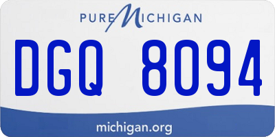 MI license plate DGQ8094