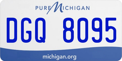 MI license plate DGQ8095
