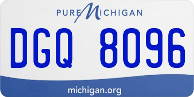 MI license plate DGQ8096